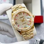 Replica Rolex Datejust Diamond Dial All Gold Jubilee Watch 41mm